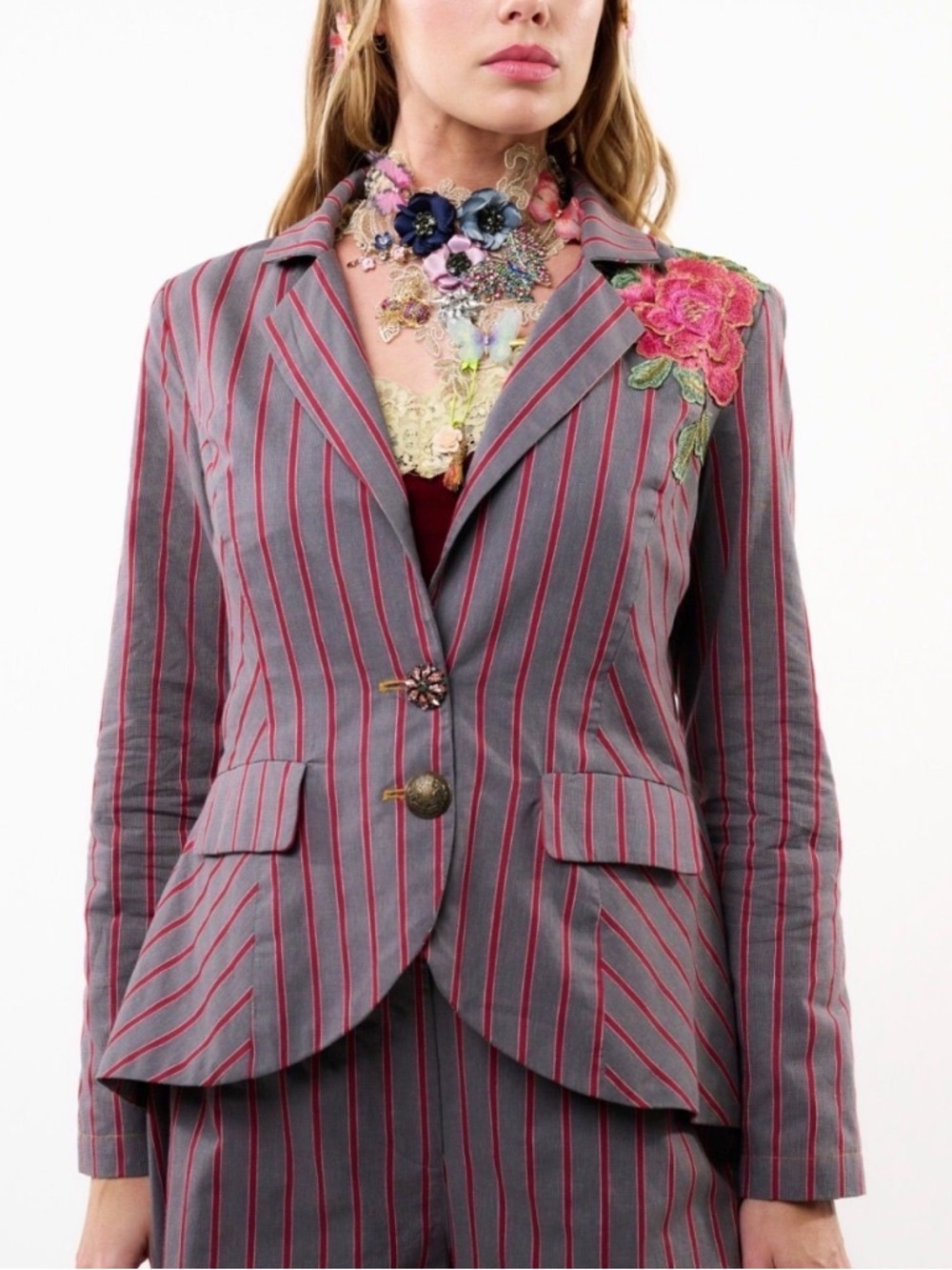 Aratta Silent Journey Statement Embroidered Blazer NWT - Picture 3 of 15